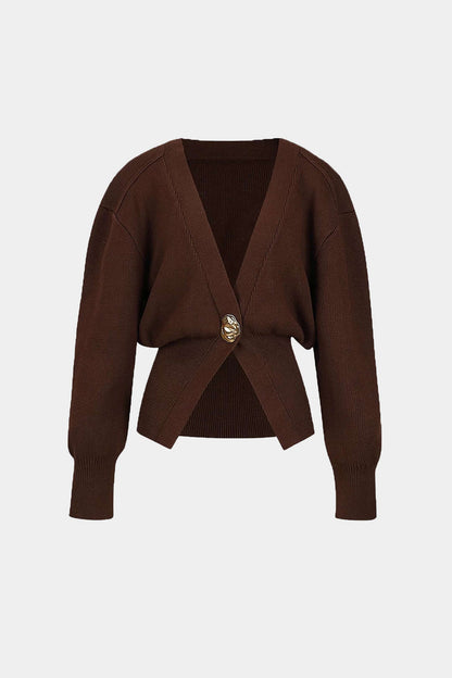Classic Pullover Cardigan With V-neck