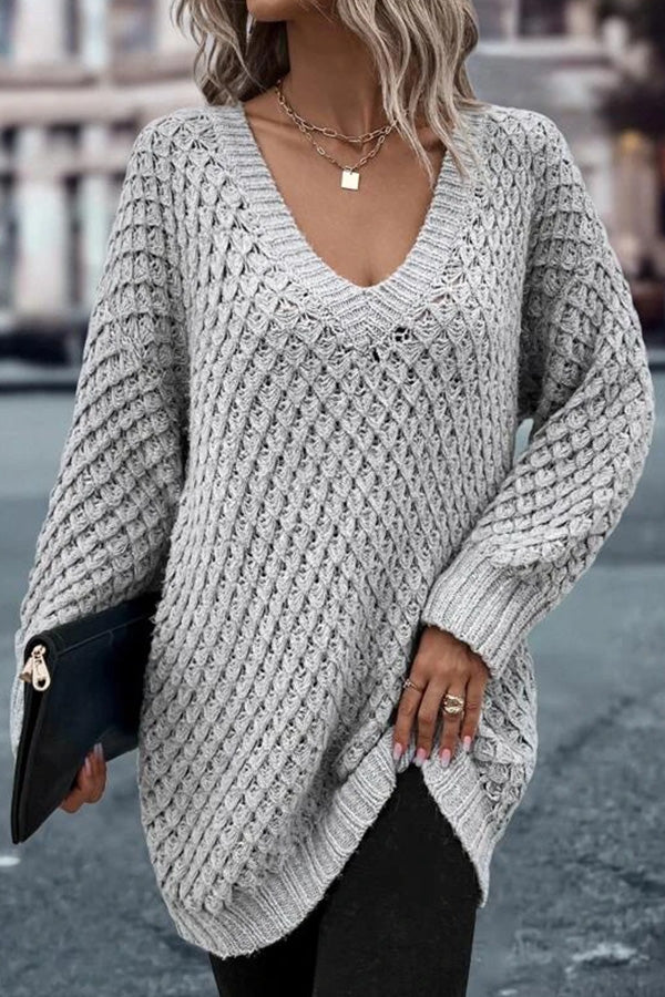 Drop Shoulder Cotton Oversized Sweater