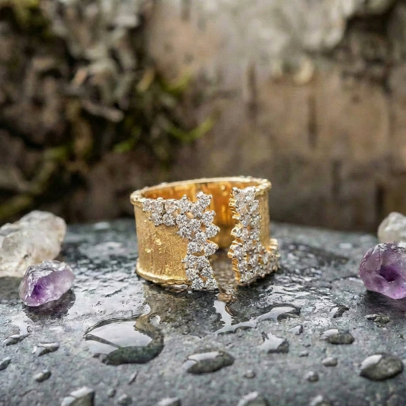 Elegant Gold Cz Ring