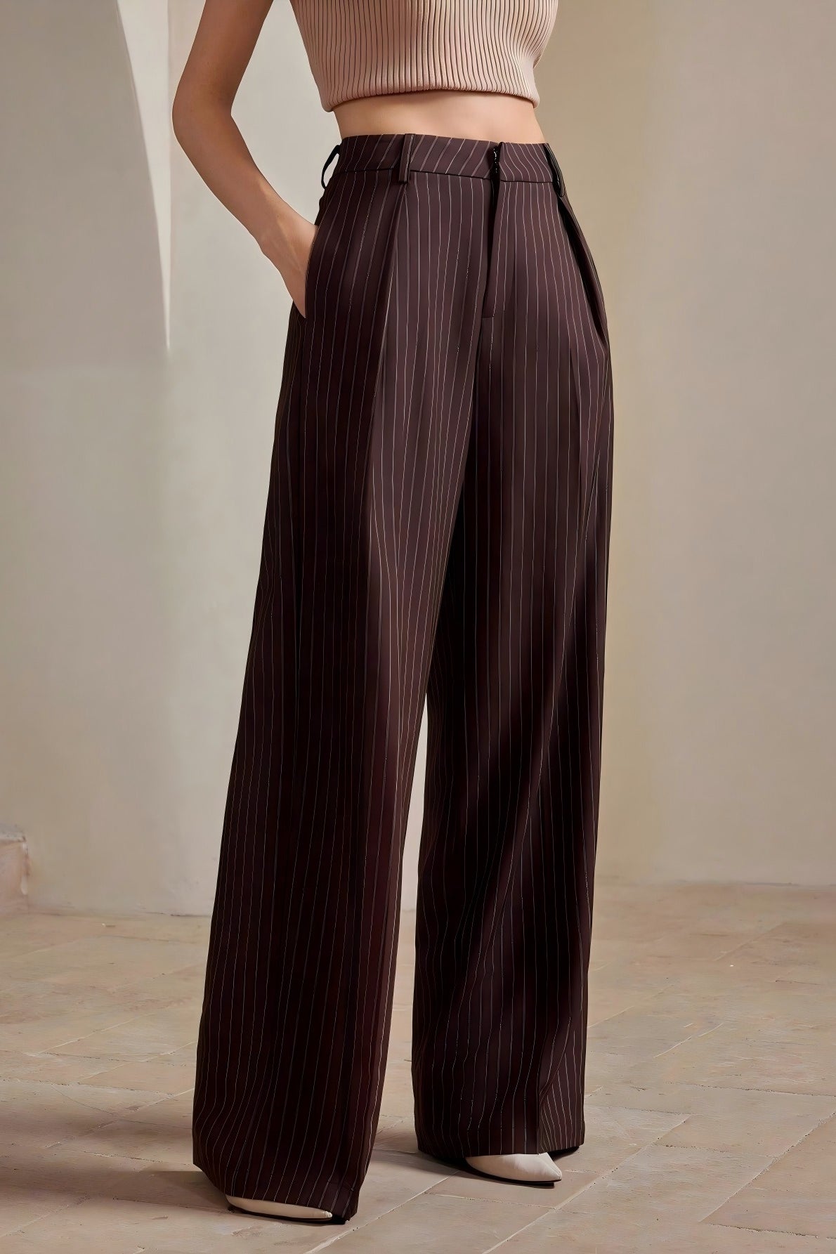 Stripe Wide Leg Pants