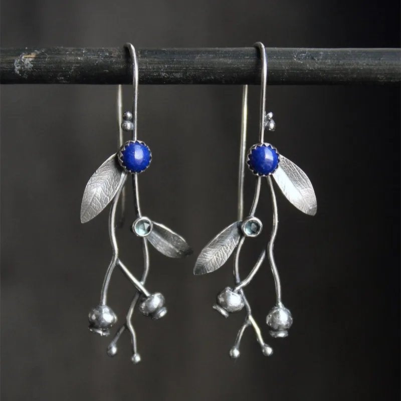 Vintage Blue Lapis Earrings