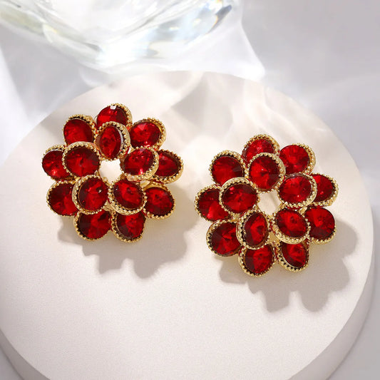 Statement Ruby Earrings