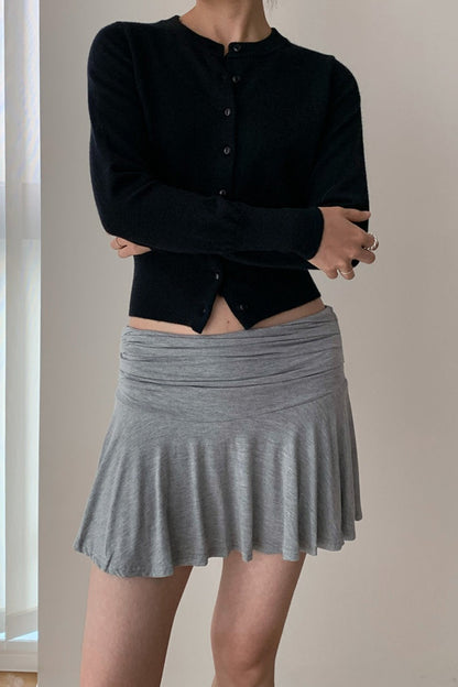 Slim-fit Round-neck Knit Cardigan
