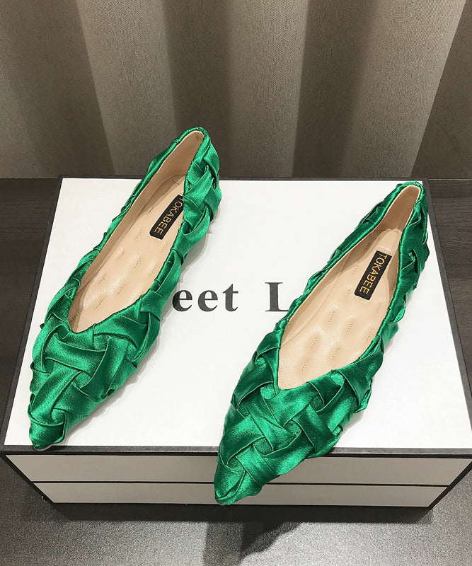 Soft Comfy Apricot Flat Shoes Pointed Toe
