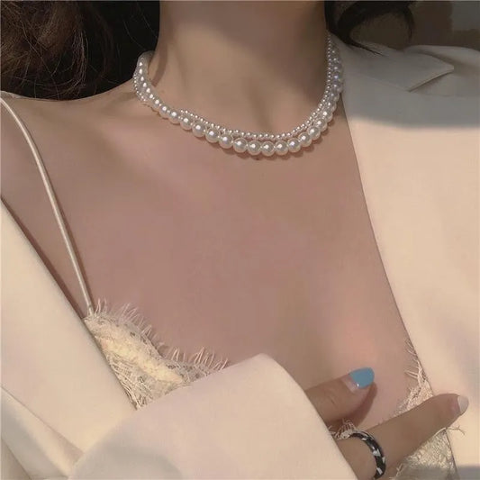 Elegant Mixed Pearl Choker