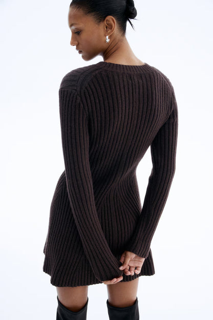 Lacy Knit Mini Dress
