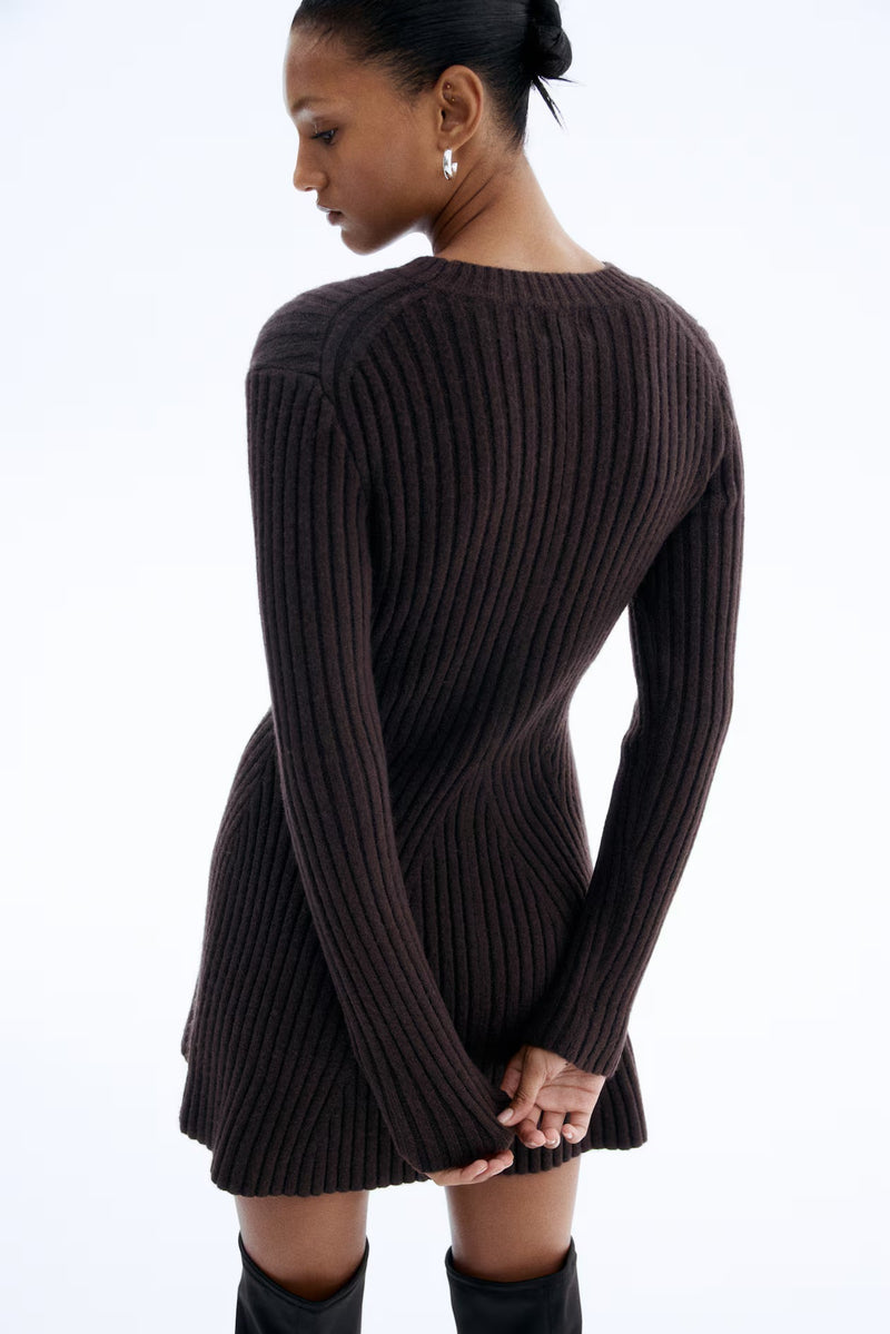 Lacy Knit Mini Dress