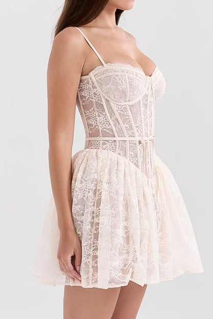 Lace Corset Cami Mini Dress