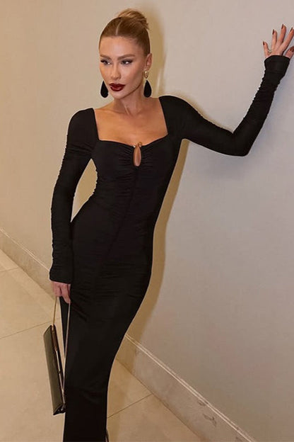 Square Neck Maxi Dress