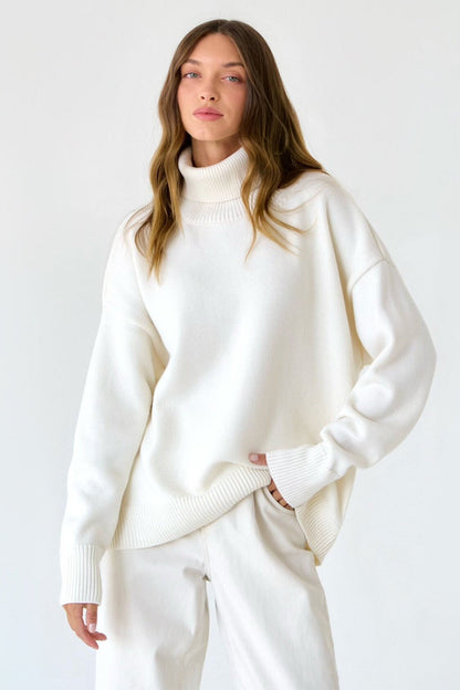 Basic Knit Turtleneck Sweater