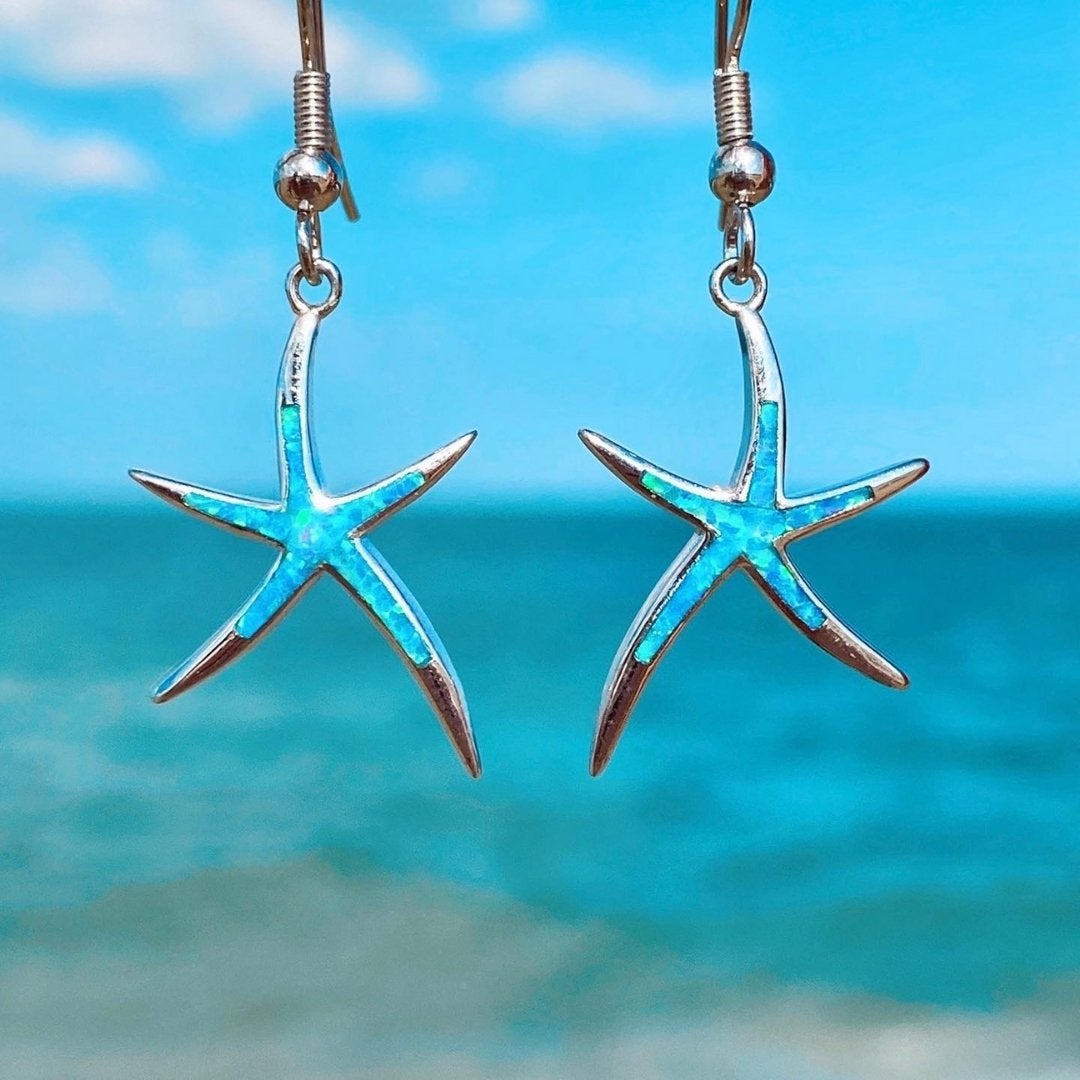 Opal Starfish Earrings