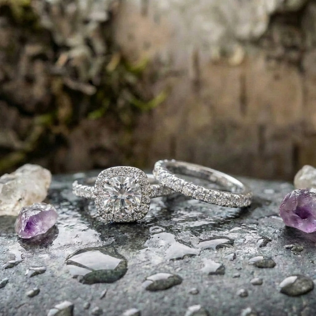 Elegant Crystal Wedding Ring