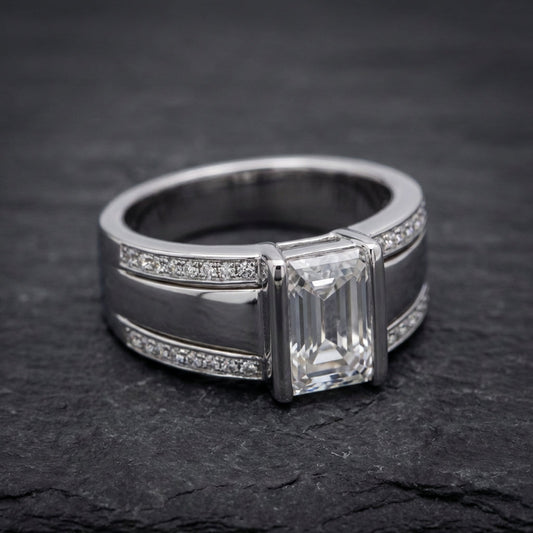 Vintage Inlaid Glass Ring