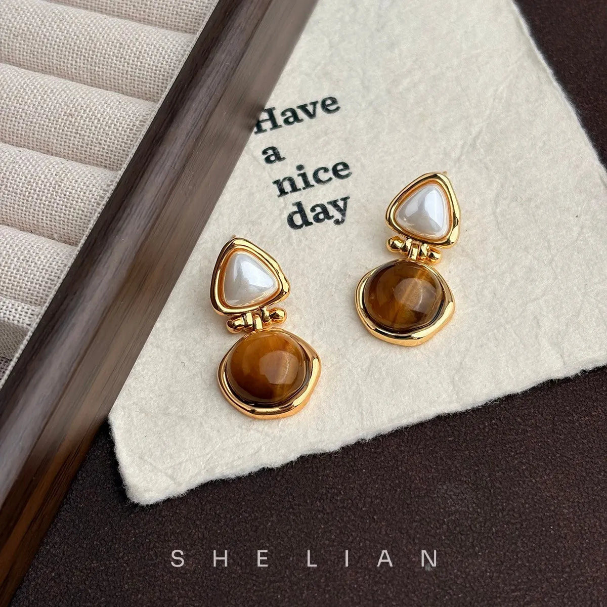 Elegant Tiger'S Eye Earrings