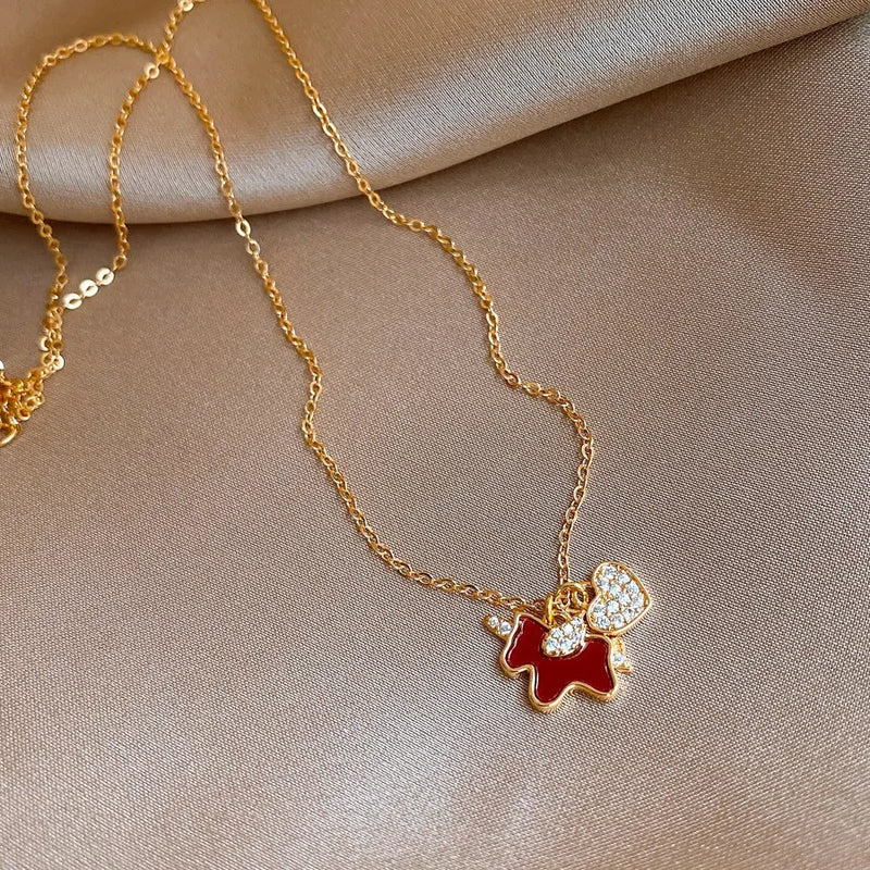 Elegant Red Star Necklace