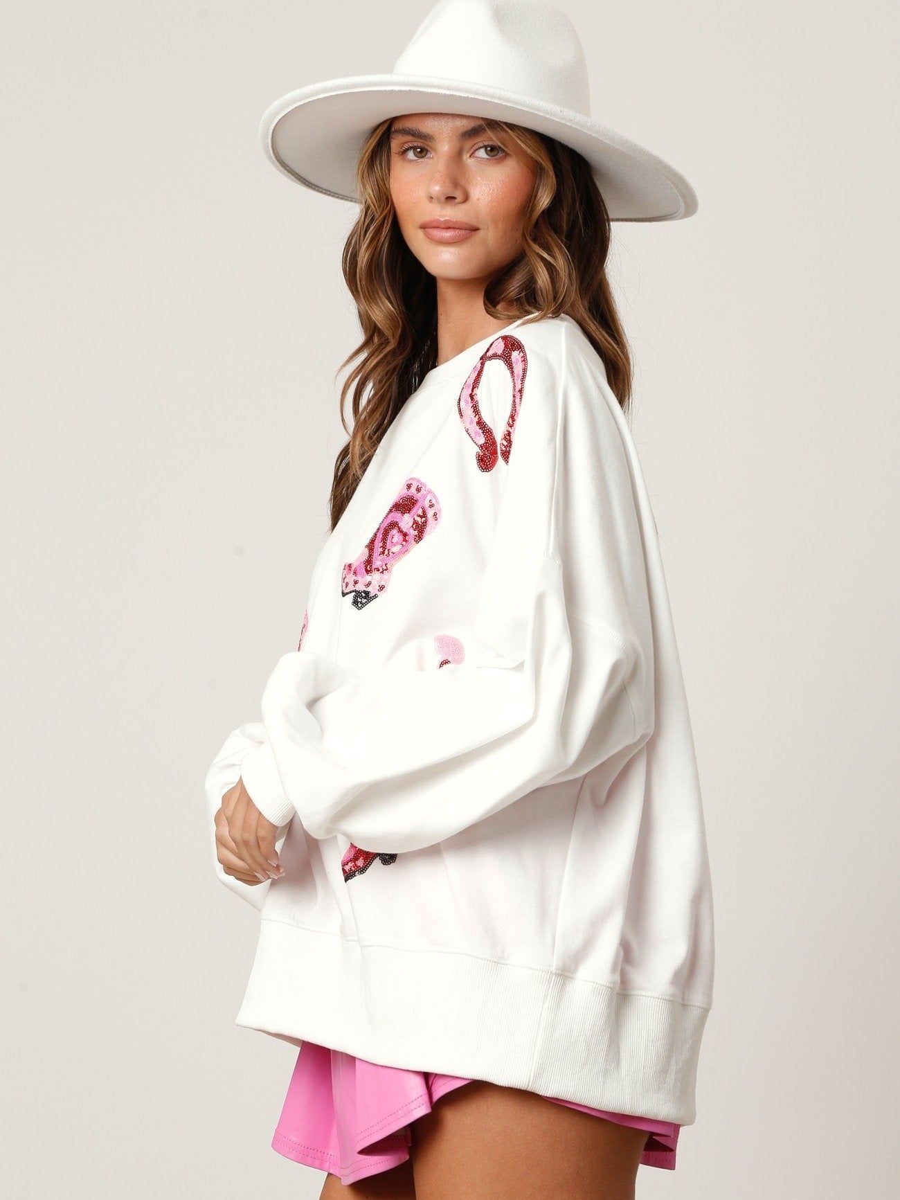 Wild West Sequin Boots Sweatshirt