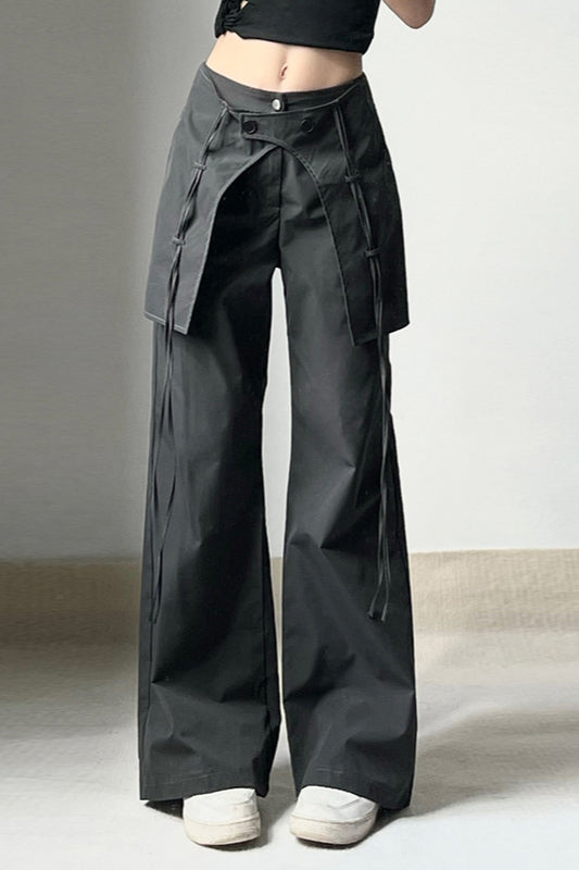 Loose Fit Drawstring Cargo Pant