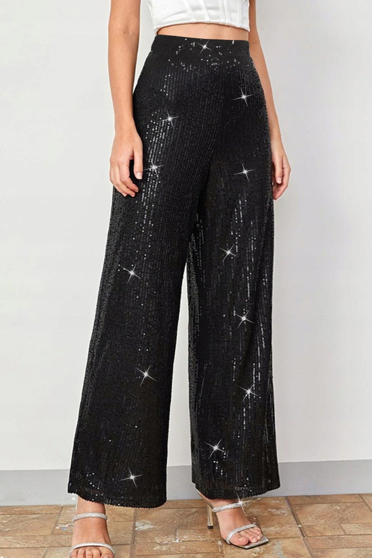 High Waist Wide Leg Straight Leg Pants