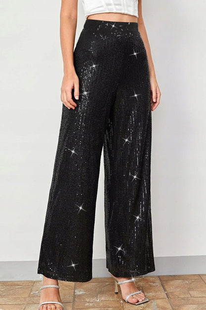 High Waist Wide Leg Straight Leg Pants