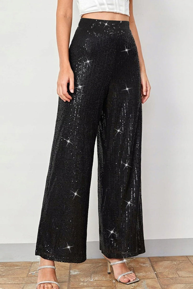 High Waist Wide Leg Straight Leg Pants