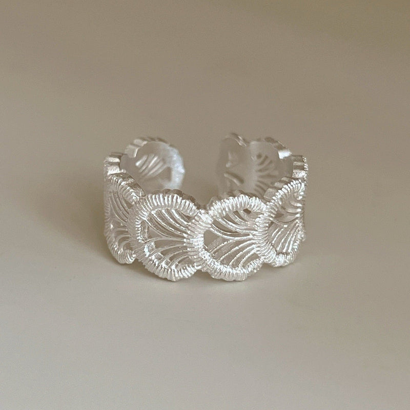 Elegant Textured Cuff Ring