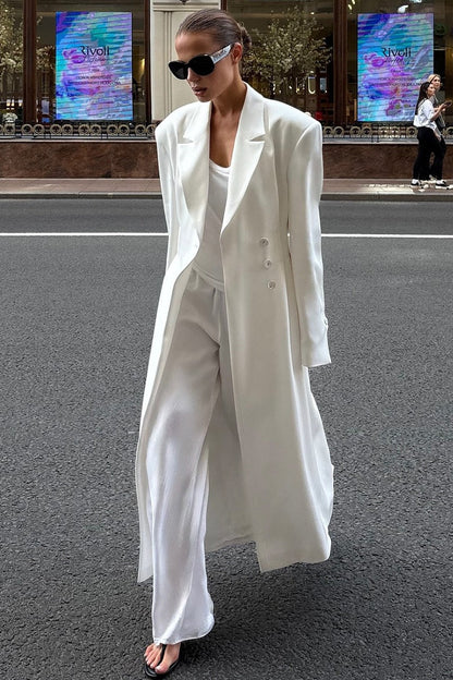 Longline Belted Trench Overcoat
