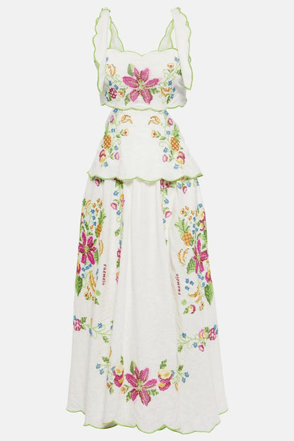 Cut-out Lace Up Midi Dress