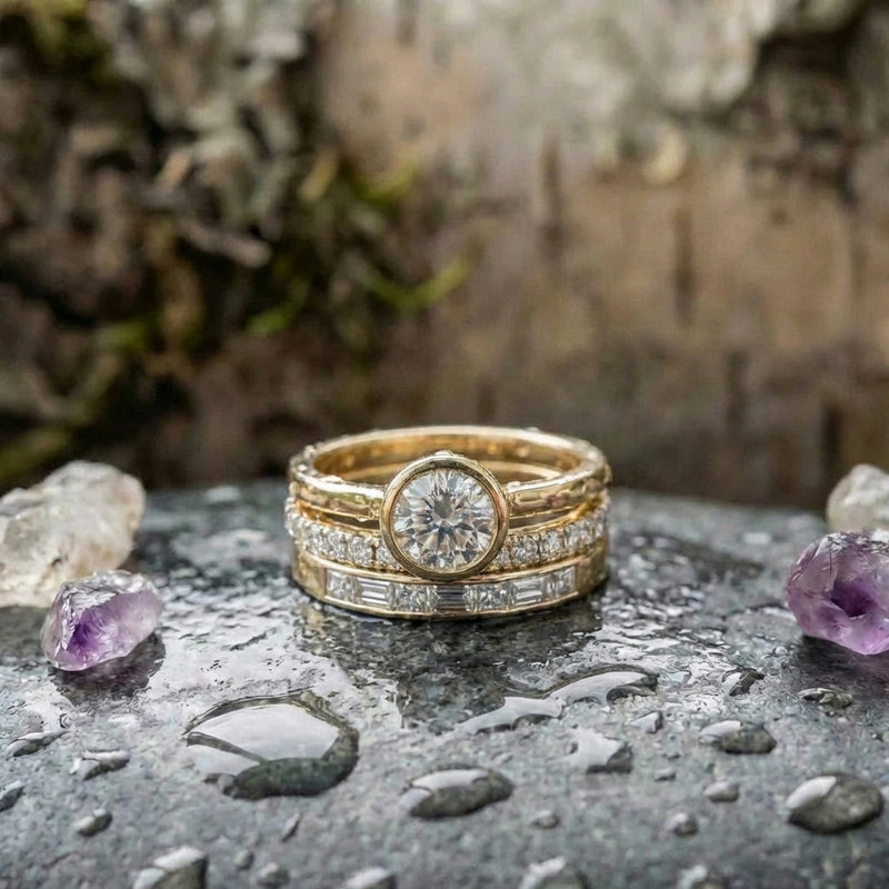 Vintage Bright Ring Set