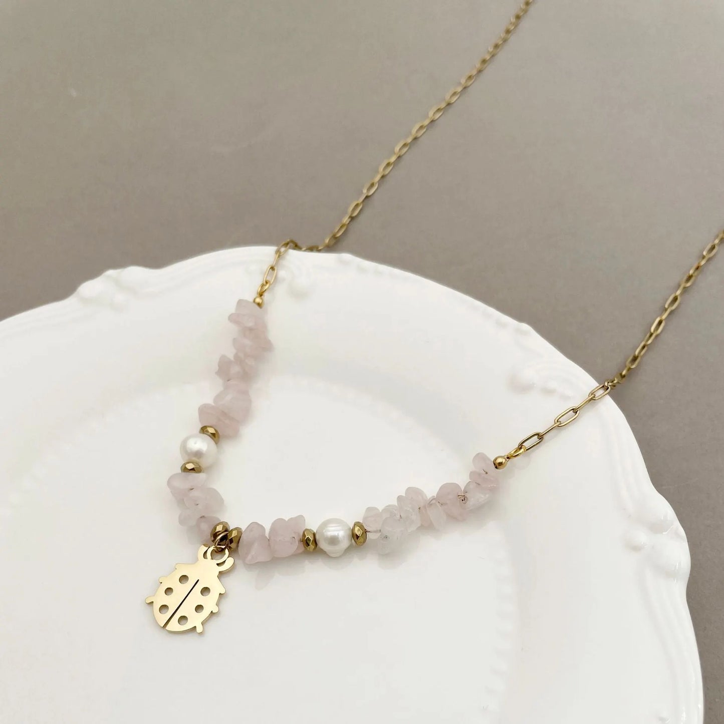 Delicate Rose Quartz Necklace