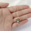Elegant Topaz Bird Necklace