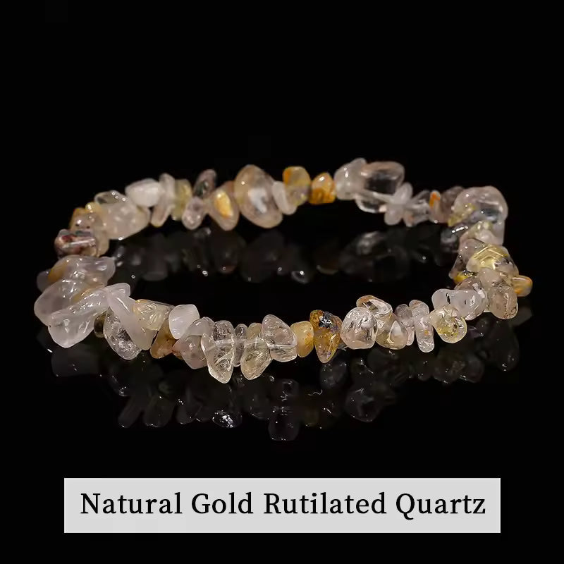 Natural Gold Rutilated Quartz
