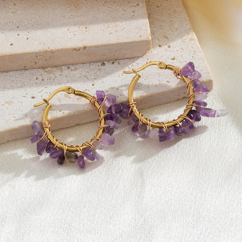 Bohemian Amethyst Earrings