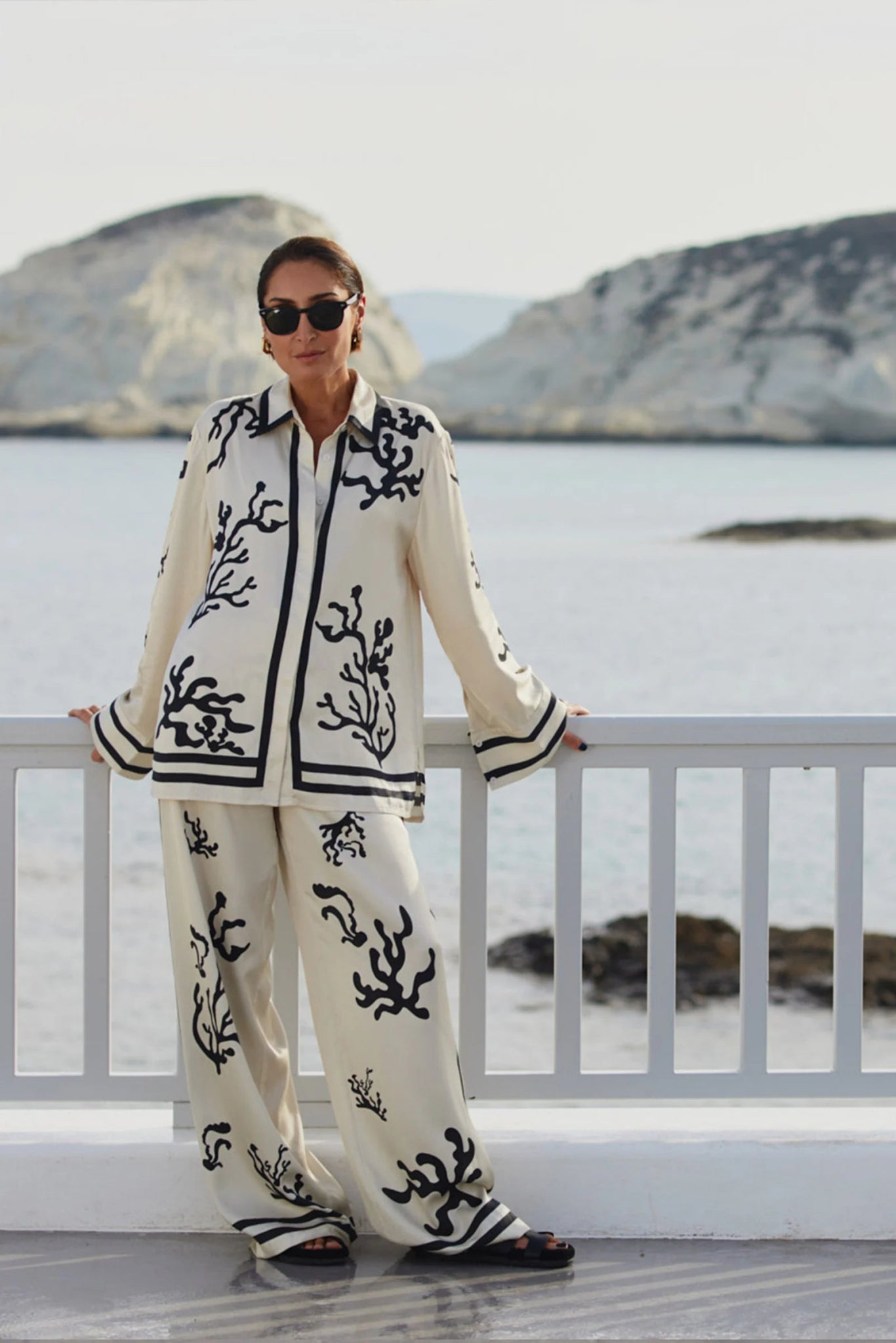 Summer Set: Printed Long Pant Set for