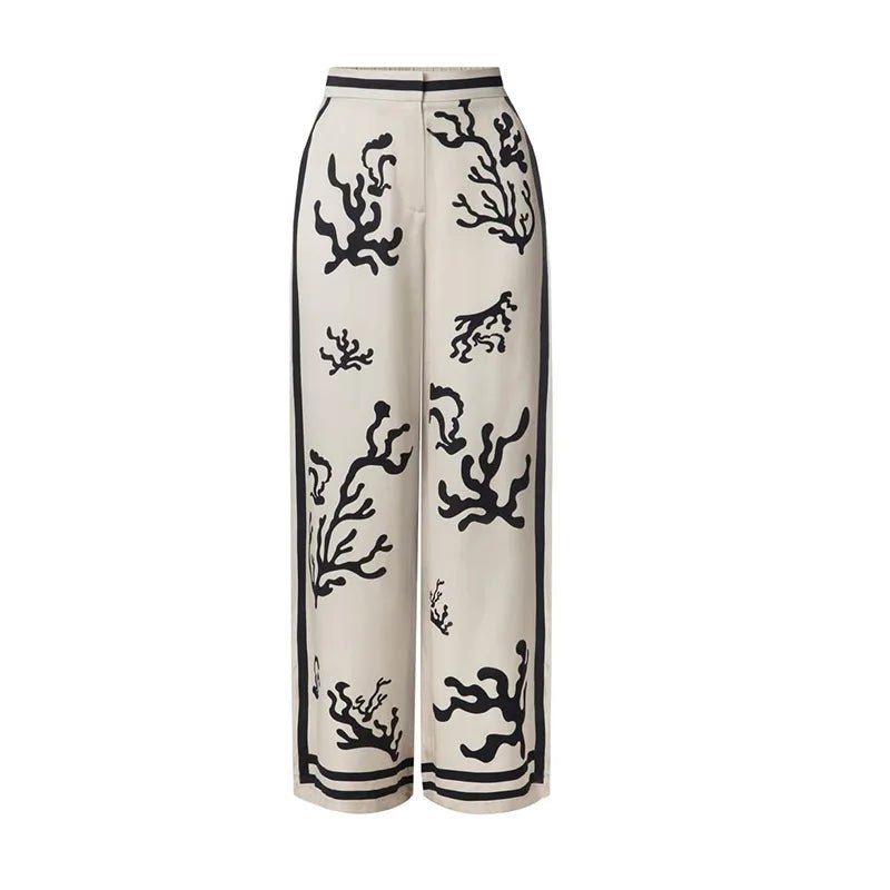 Summer Set: Printed Long Pant Set for