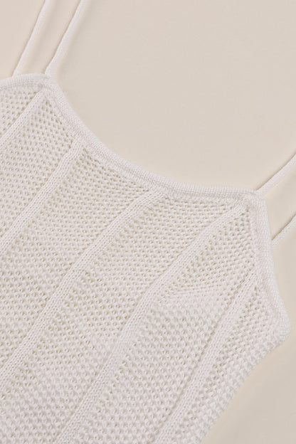 Split Backless Tie Knit Cardigan Sweater Dress