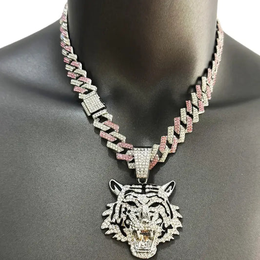 ’s Gold Plated Tiger Pendant Necklace
