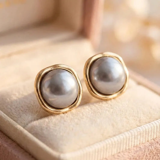 Elegant Black Pearl Earrings