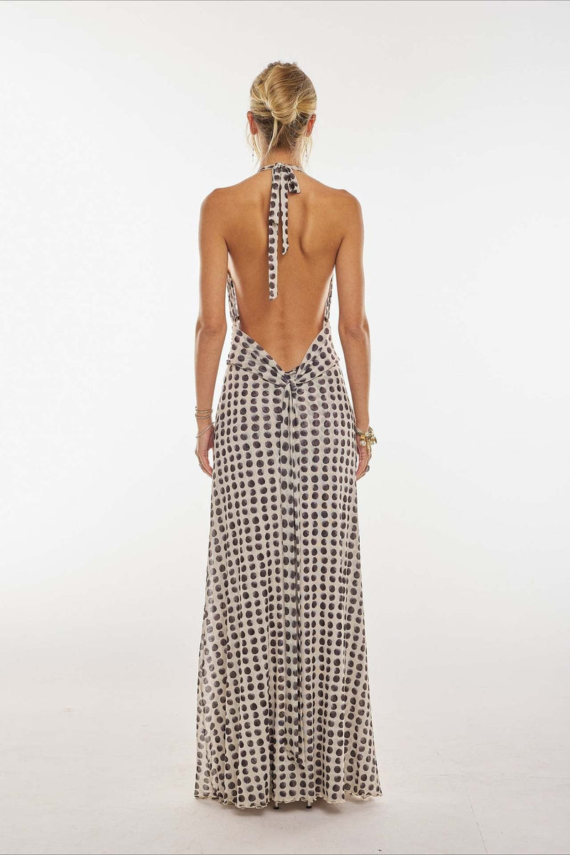 Halter Neck Backless Bodycon Maxi Dress