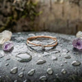 Rose Gold Silver Criss Cross Ring