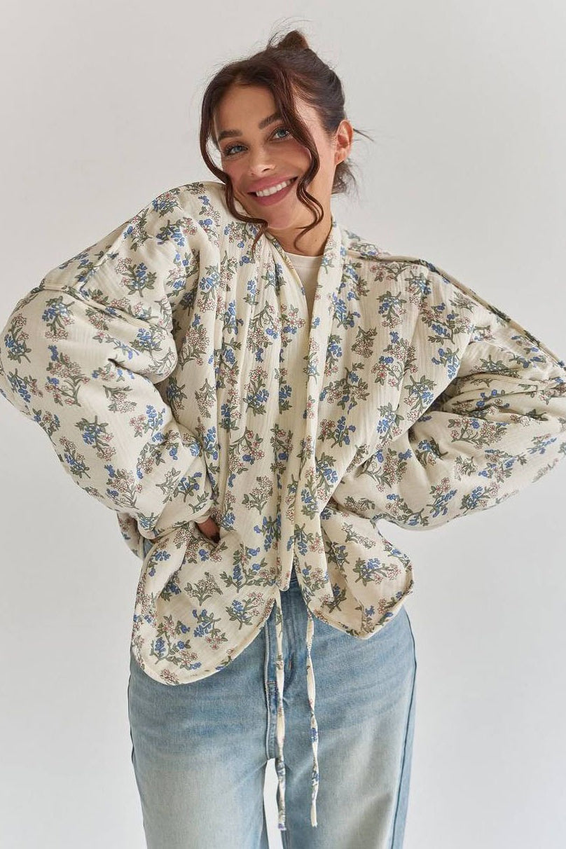 Print Quilted Coat