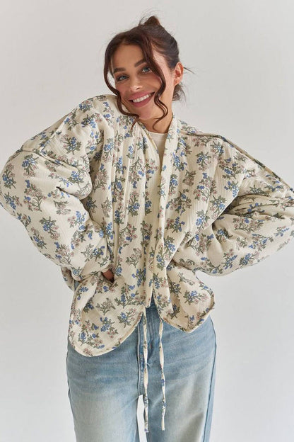 Print Quilted Coat