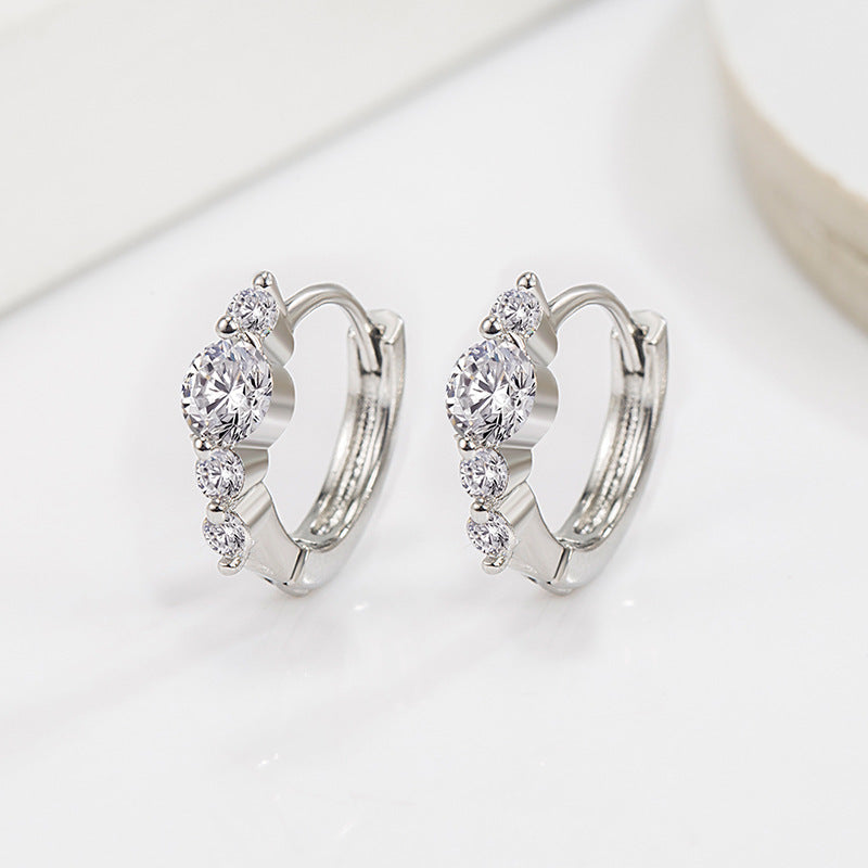 Elegant Crystal Multi Stone Hoop