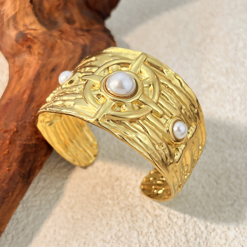 Vintage Pearl Cuff Bracelet