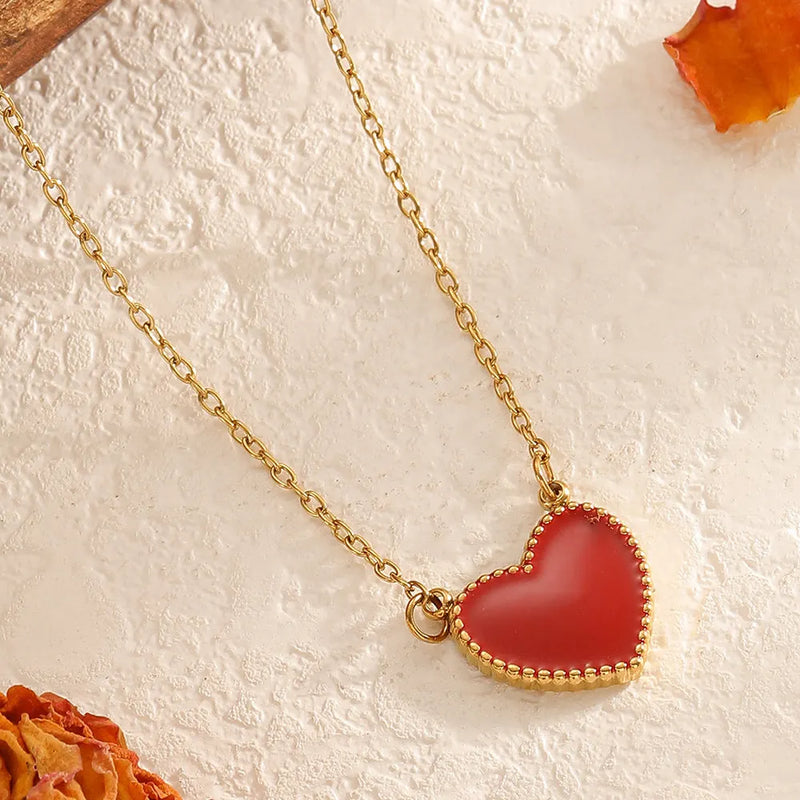 Romantic Red Heart Necklace