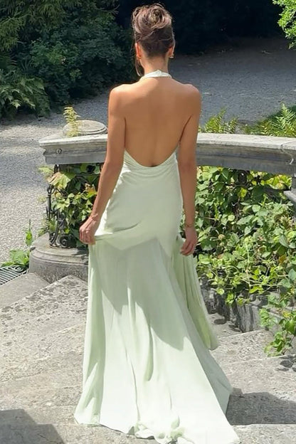 Deep V Neck Tulle Patchwork Slim Maxi Dress