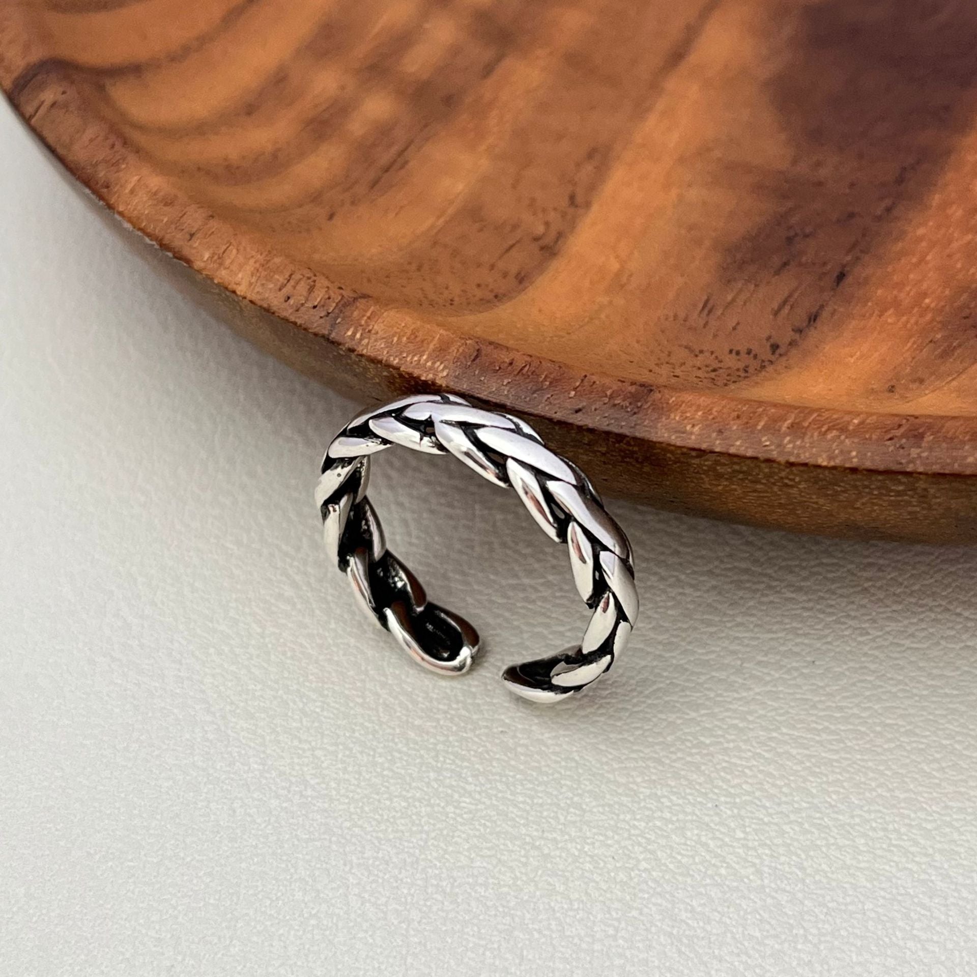 Twisted Silver Ring