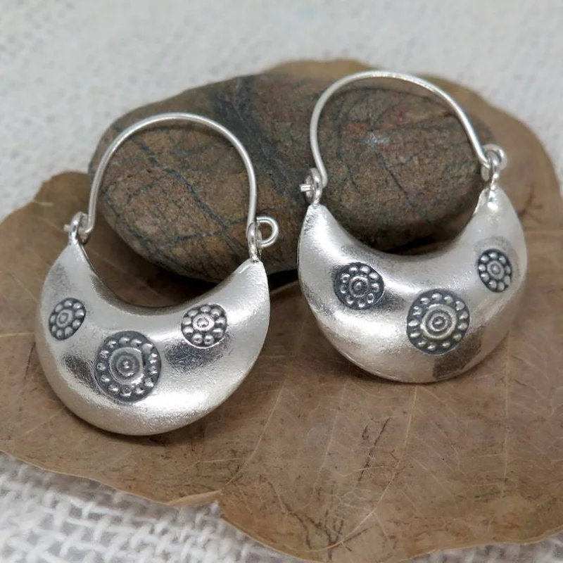 Vintage Silver Spiral Earrings