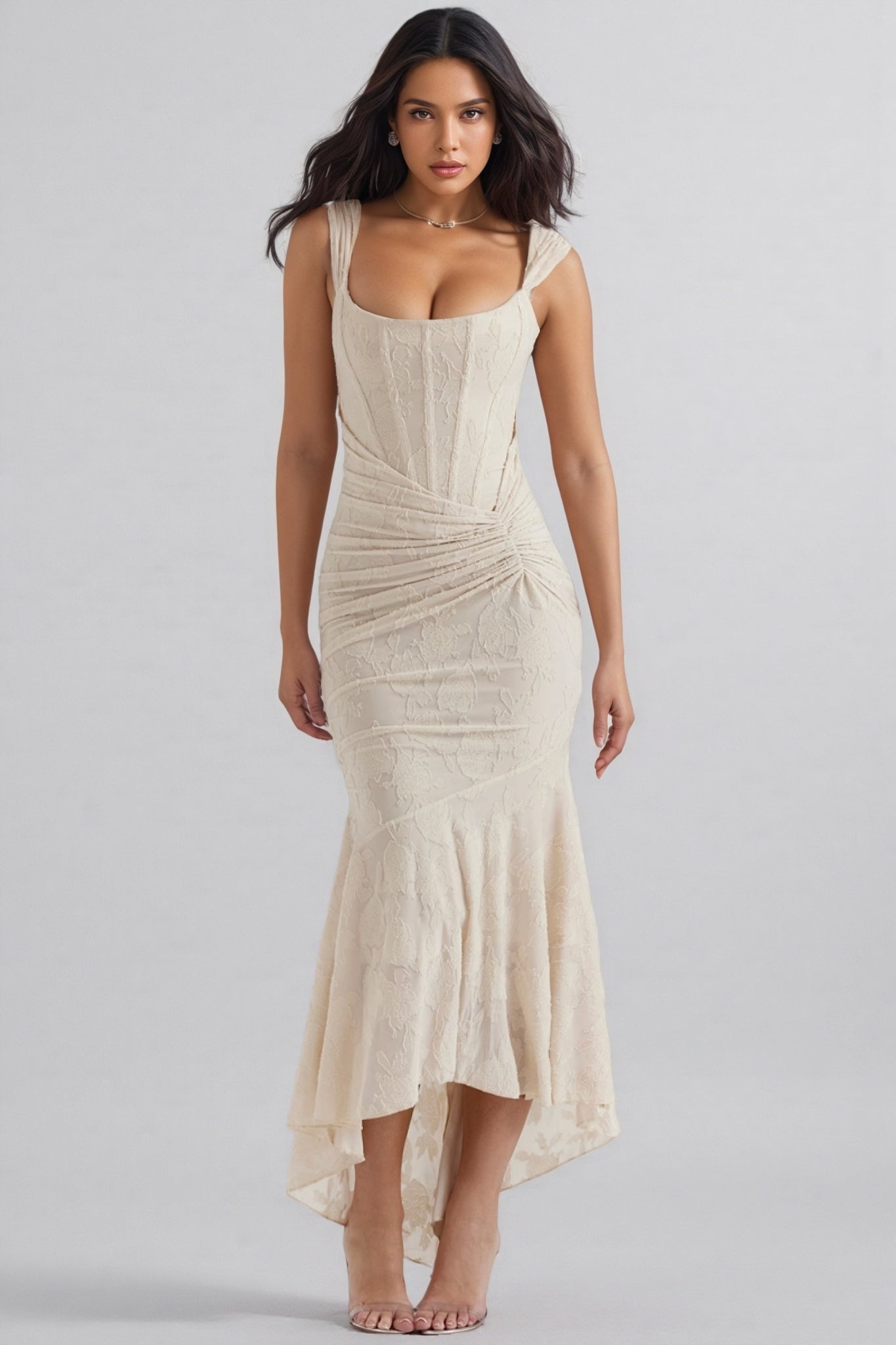 Taye Cream Maxi Dress