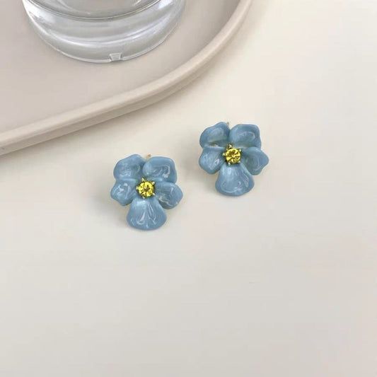 Blue Flower Earrings