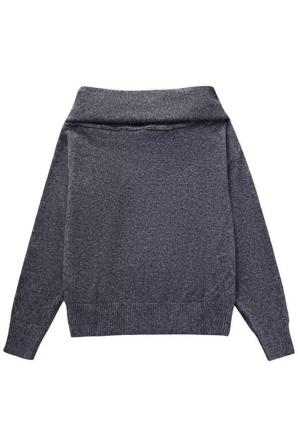 Off-shoulder Loose Knit Sweater
